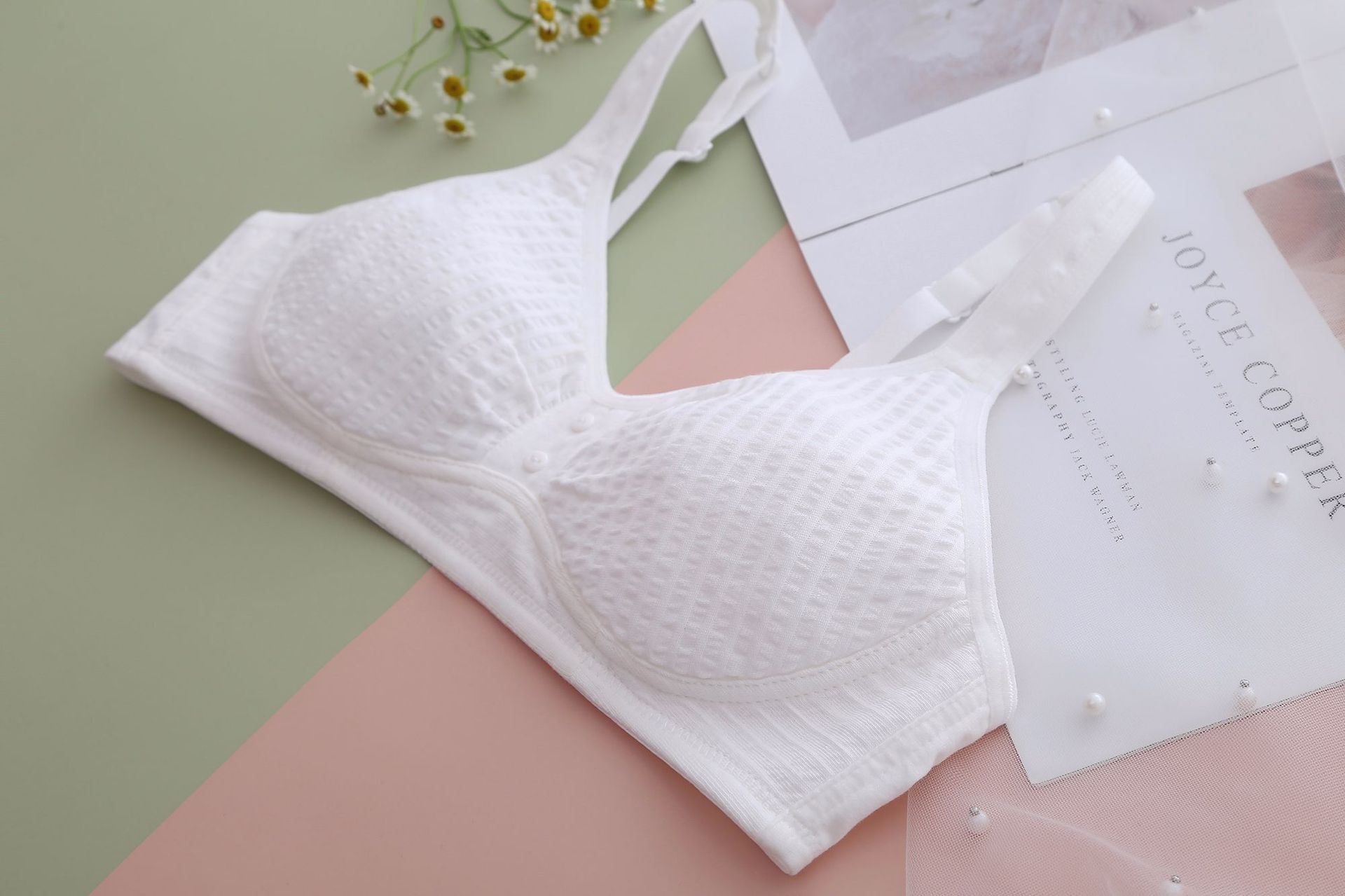 少女内衣学生发育期初中生薄款棉运动文胸安菲雅后扣少女文胸