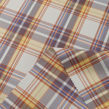 全涤色织斜纹山吹jk制服百褶格子短裙休闲外套时装新款箱包面料