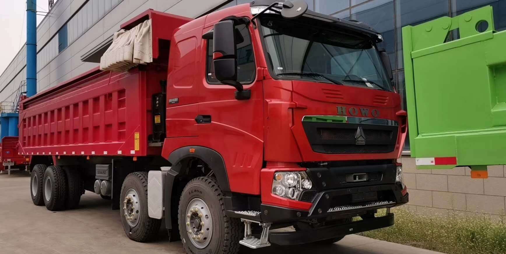 豪沃t7自卸车大马力带篷布环保车18953179819