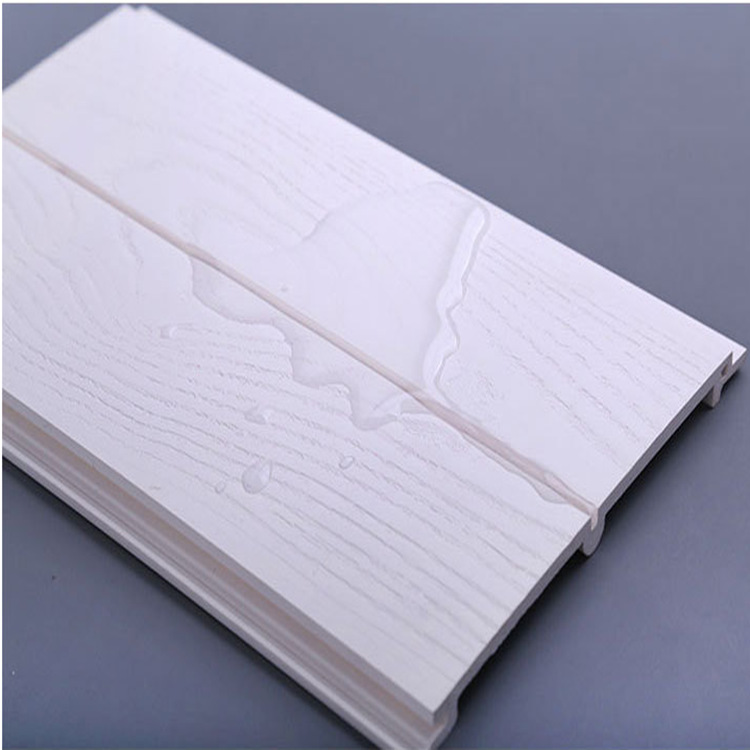 生态木护墙板白色木纹幼儿园墙裙防水防潮防撞装饰板双75浮雕板