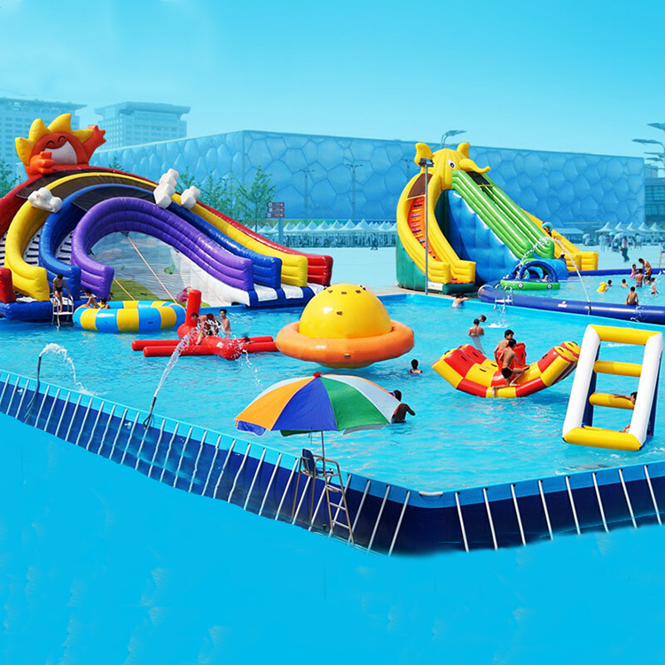大型水上乐园游轮滑梯充气水上游乐设备成人儿童水上组合厂家