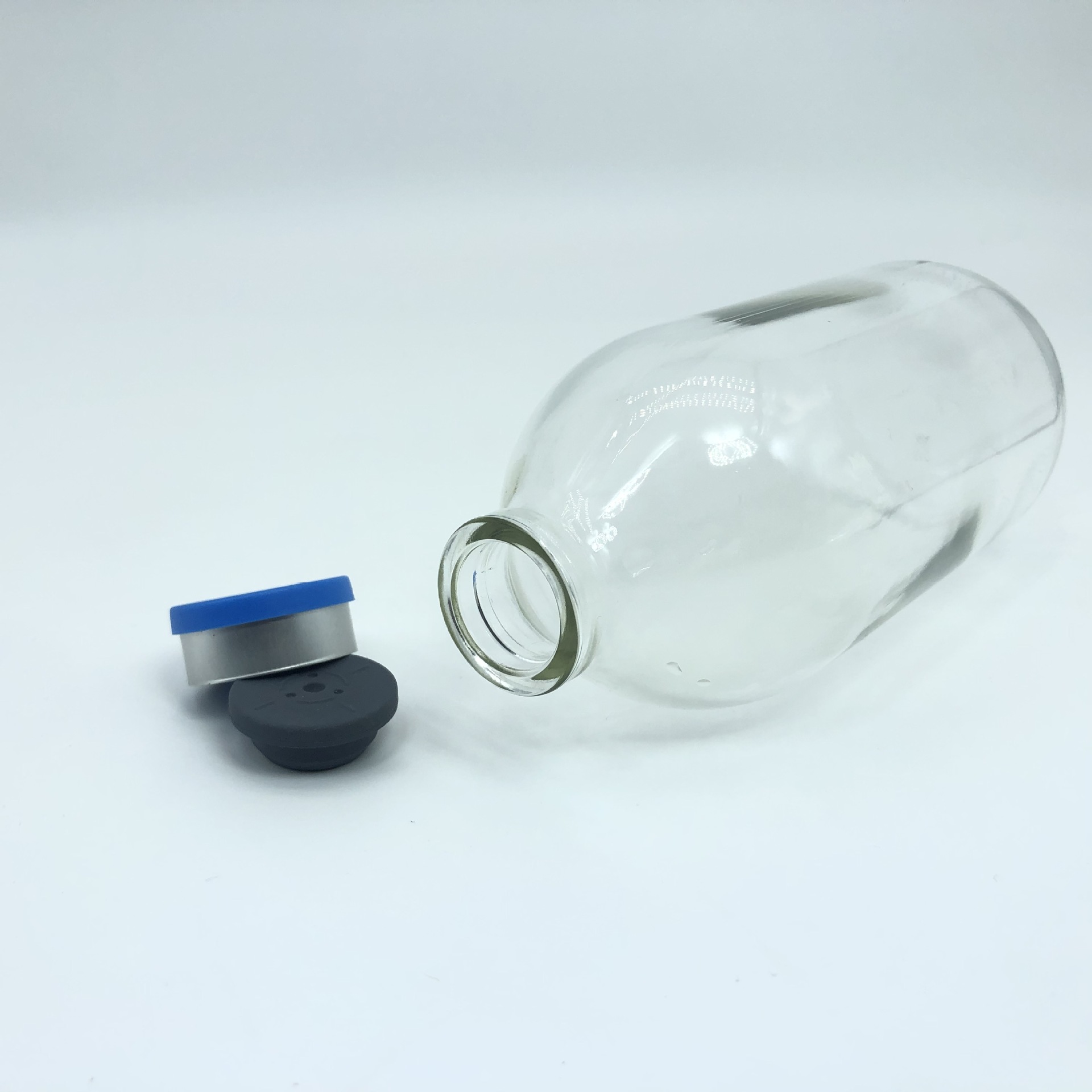 透明500ml医用输液瓶 32口配医用丁基胶塞铝塑盖 厂家生产现货