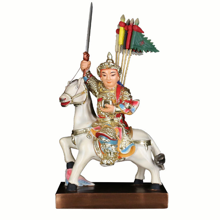黄小跑神像报马仙骑马将军保家仙树脂彩绘居家供奉镇宅厂家直销