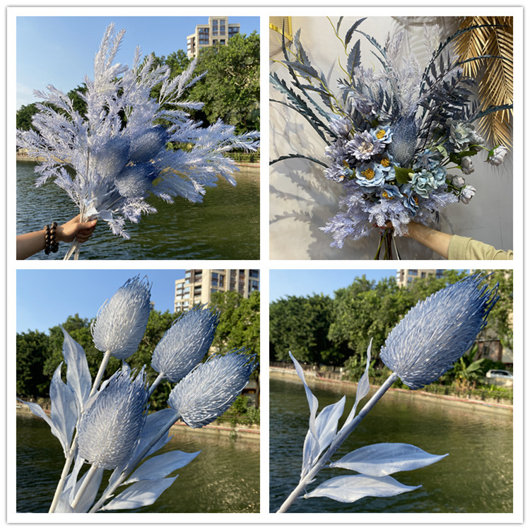 仿真火龙果干花装饰彩色配材新款假花婚庆花婚礼花艺排花t台花艺