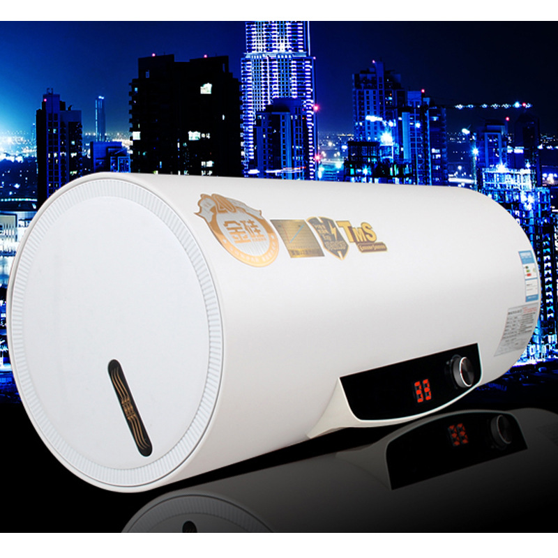 工厂批发热水器圆桶铁壳电热水器扁储水式铁桶电热水器40l50l80l