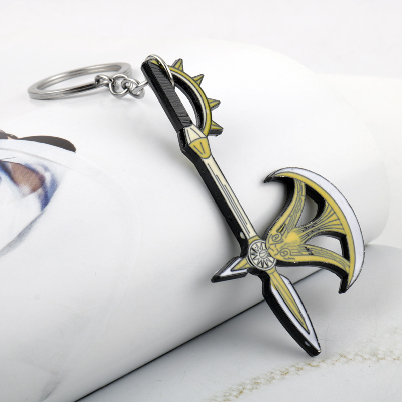 动漫周边七大罪神斧丽塔斧头金属钥匙扣艾斯卡诺武器挂件开瓶器