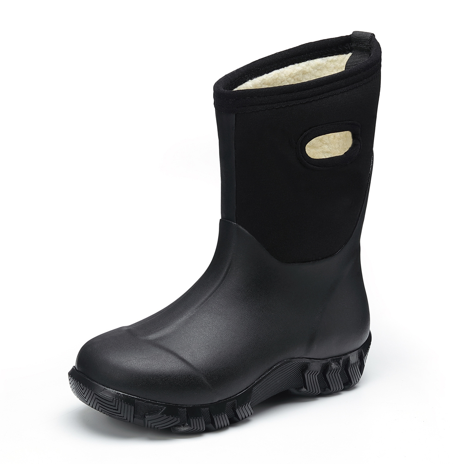 厂家定制批发中筒橡胶牛勃朗女童雪地鞋雪地靴防水防滑保暖