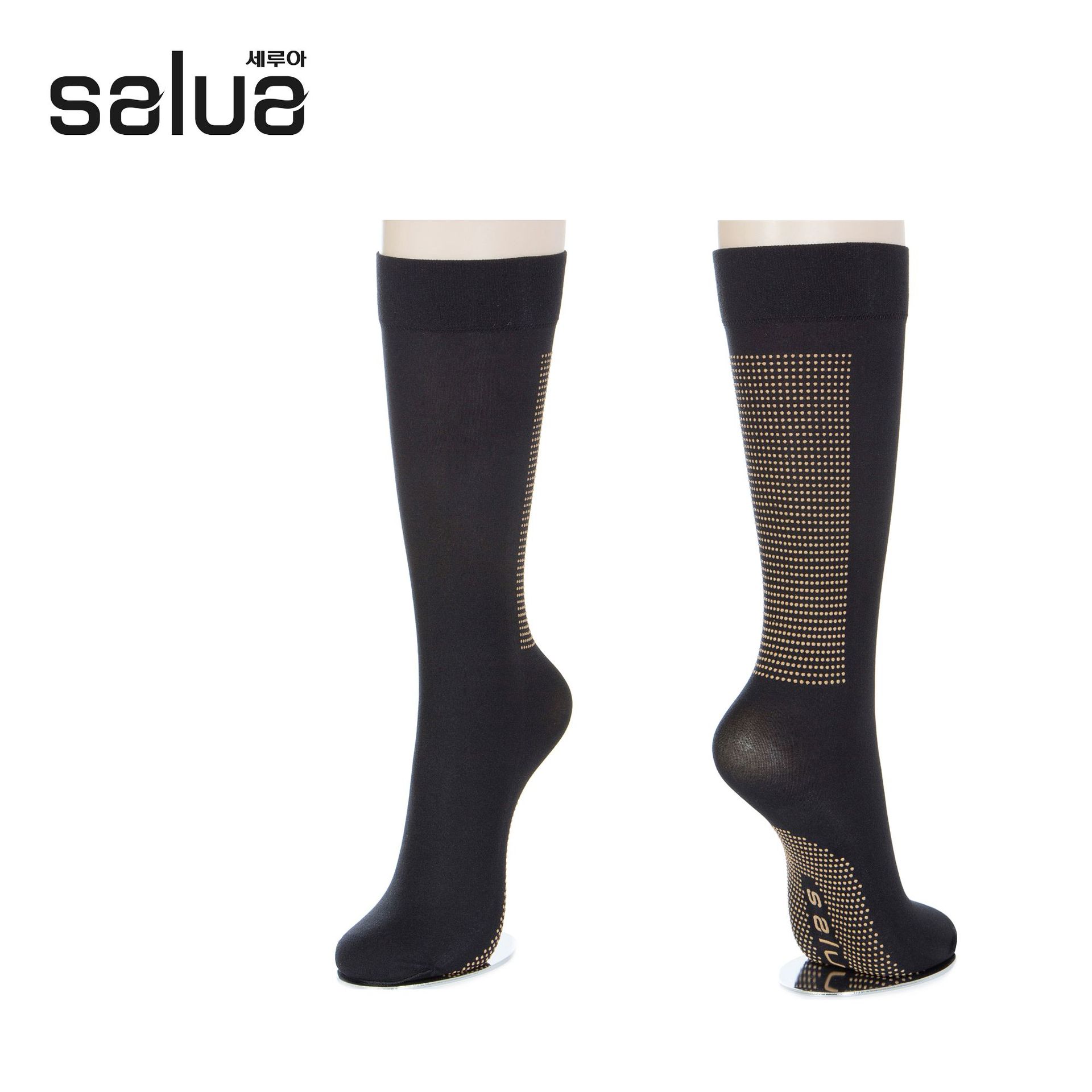 韩国salua赭石微量元素束腿袜健身护腿中铜袜韩袜运动袜球袜瘦腿