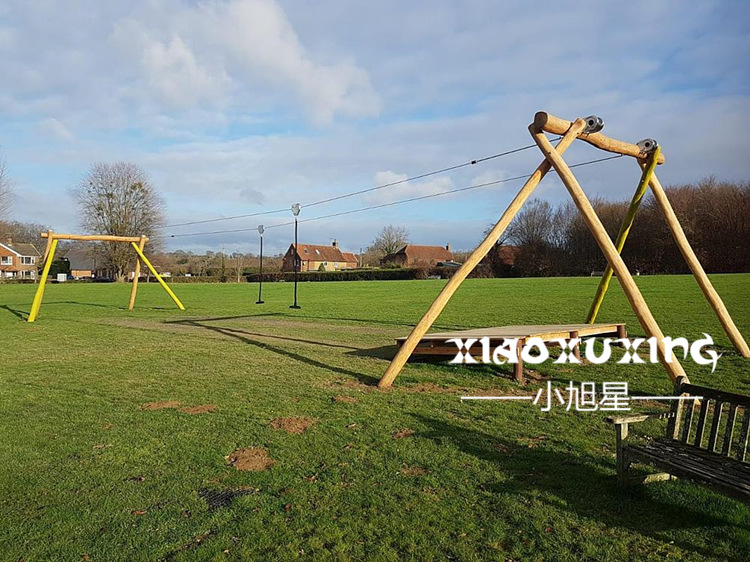 无动力定制游乐设备 户外木质儿童滑索 景区公园体能训练滑轨