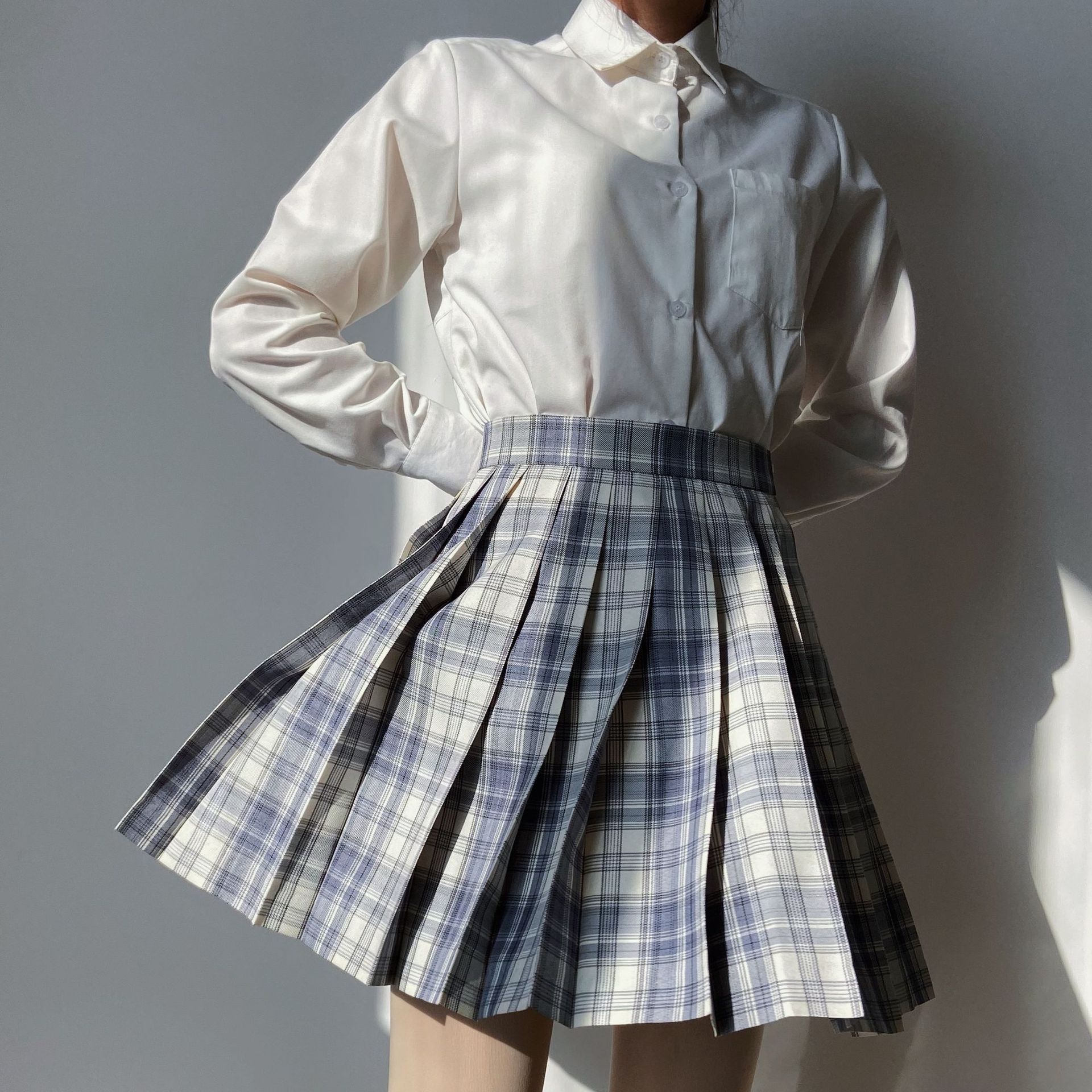 兔姬舍温柔一刀日系jk制服裙百褶裙短裙学生院风格子半身裙女秋