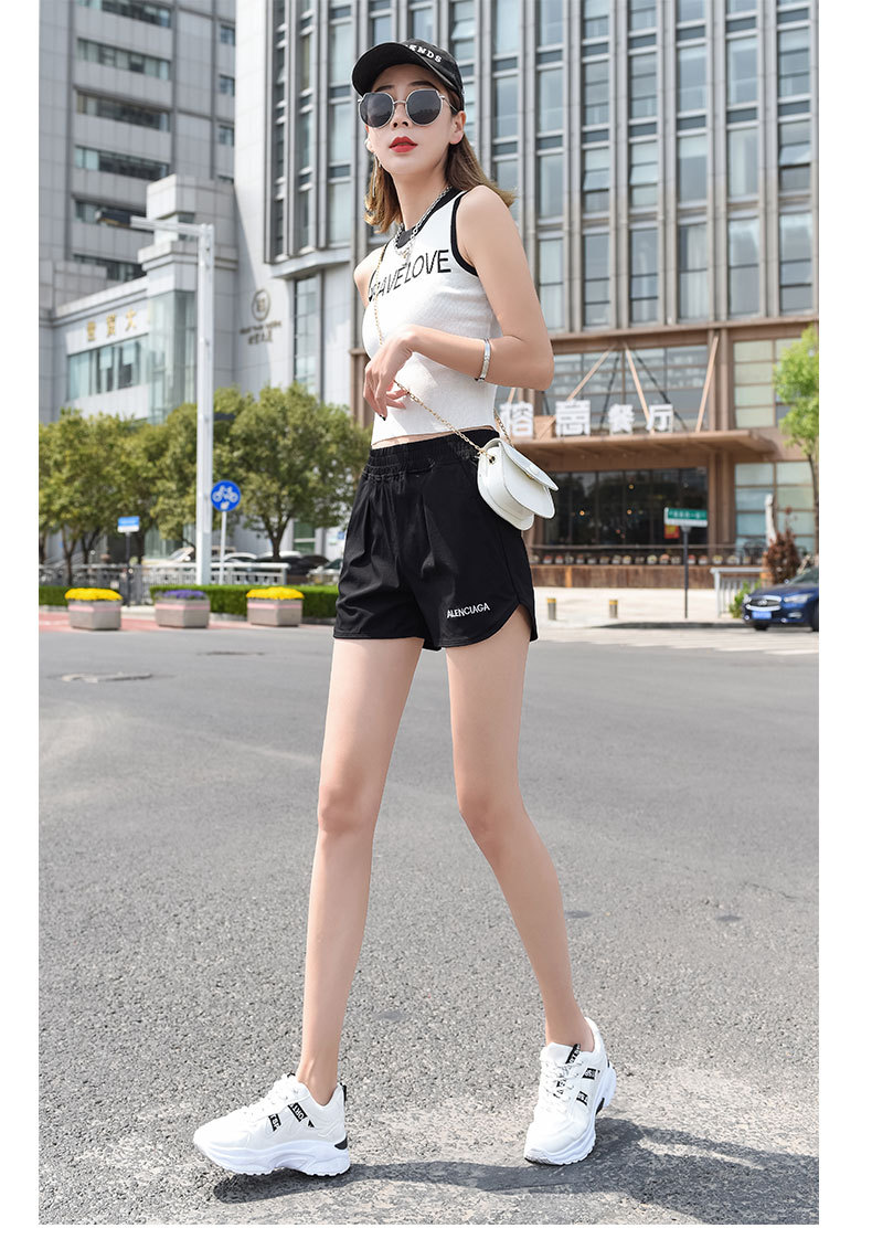 棉料运动短裤女夏三分大码宽松休闲健身瑜伽家居显瘦热裤沙滩裤潮