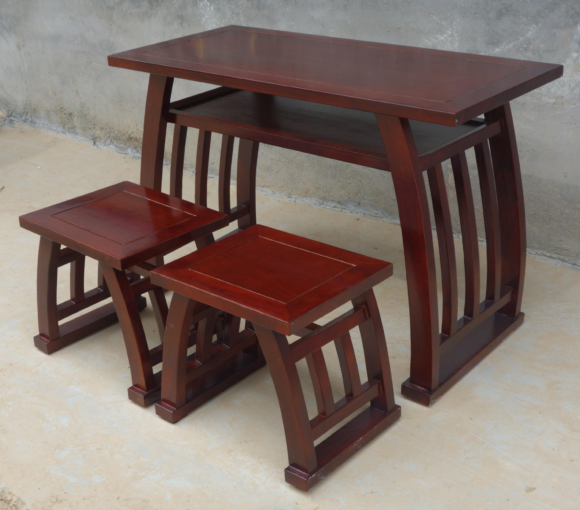 【实木书法书画桌】仿古国学单双人学习桌椅 学生辅导班培训桌椅