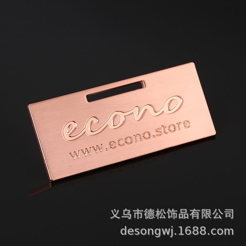 Factory Mold Opening Custom Slippers Nameplate Zinc Alloy Logo Decorative Sole Sign Customization Electroplating Iron Pin Metal Label