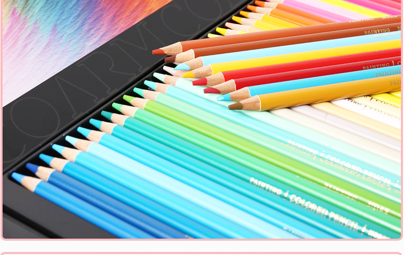 尼奥尼72色水溶彩色铅笔铁盒包装套装批发量大优惠跨境专供