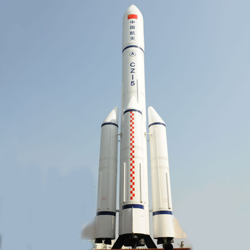 1:1火箭模型大比例火箭 长征2f金属军事模型神州火箭摆件