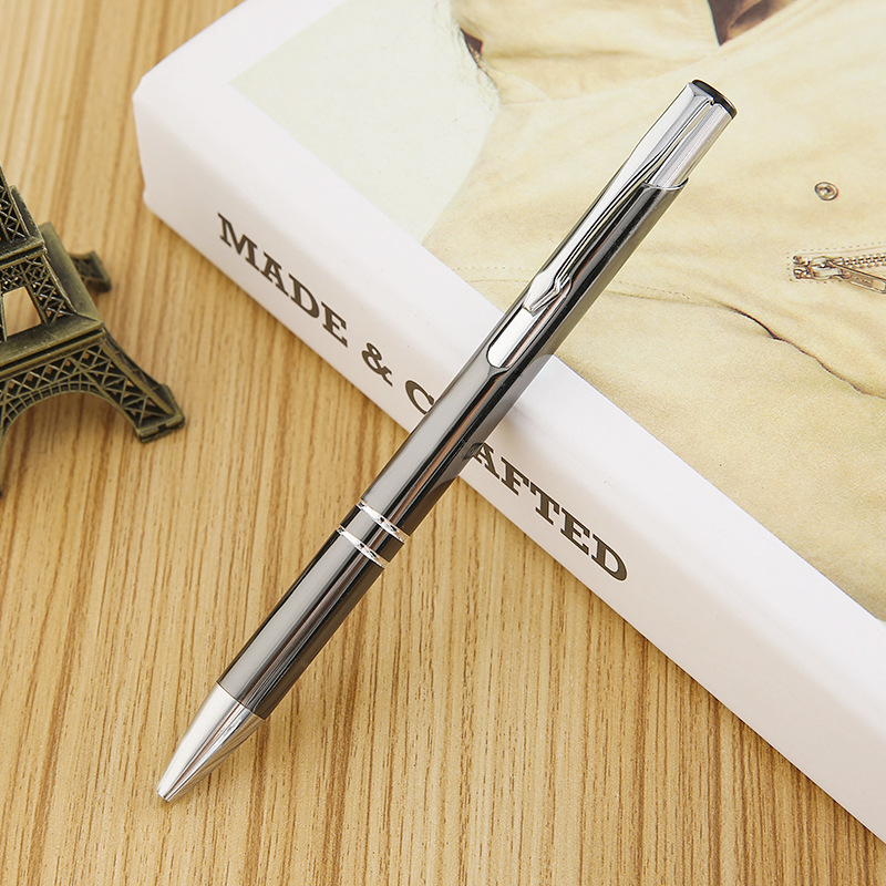 Factory Wholesale Press Semi-Metal Ballpoint Pen Second-Line Alumina Business Office Gift Pen
