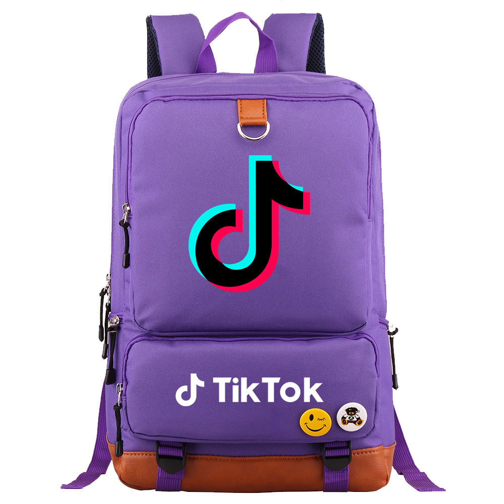 爆品潮流流行抖音tik tok青少年学生书包时尚男女双肩背包旅行包