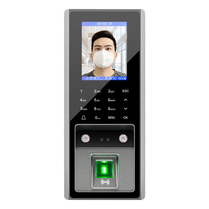 人脸识别考勤门禁一体机 指纹识别门禁系统套餐 面部打卡智能指纹