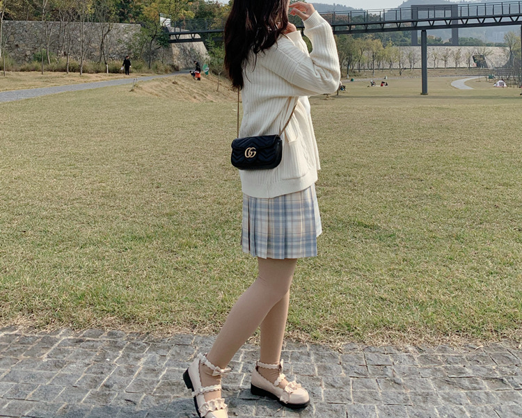 日系学院高腰格子【柠檬海盐】格裙jk制服裙半身裙百褶裙百折校服