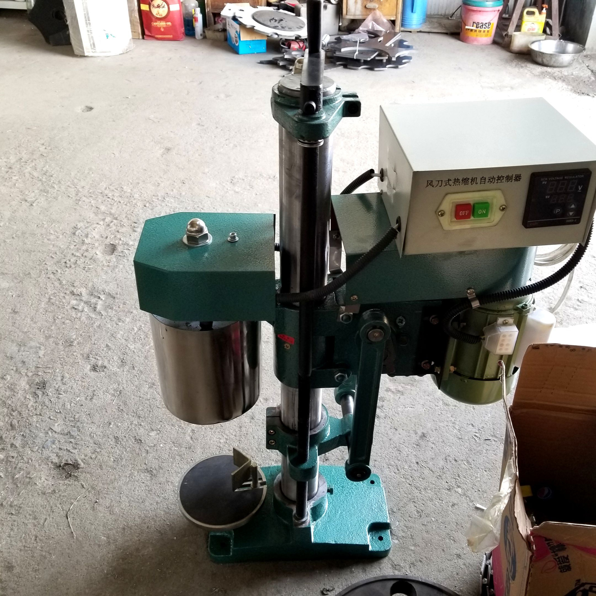 半自动缩帽机 瓶口塑料膜缩帽机 pvc胶帽封口机