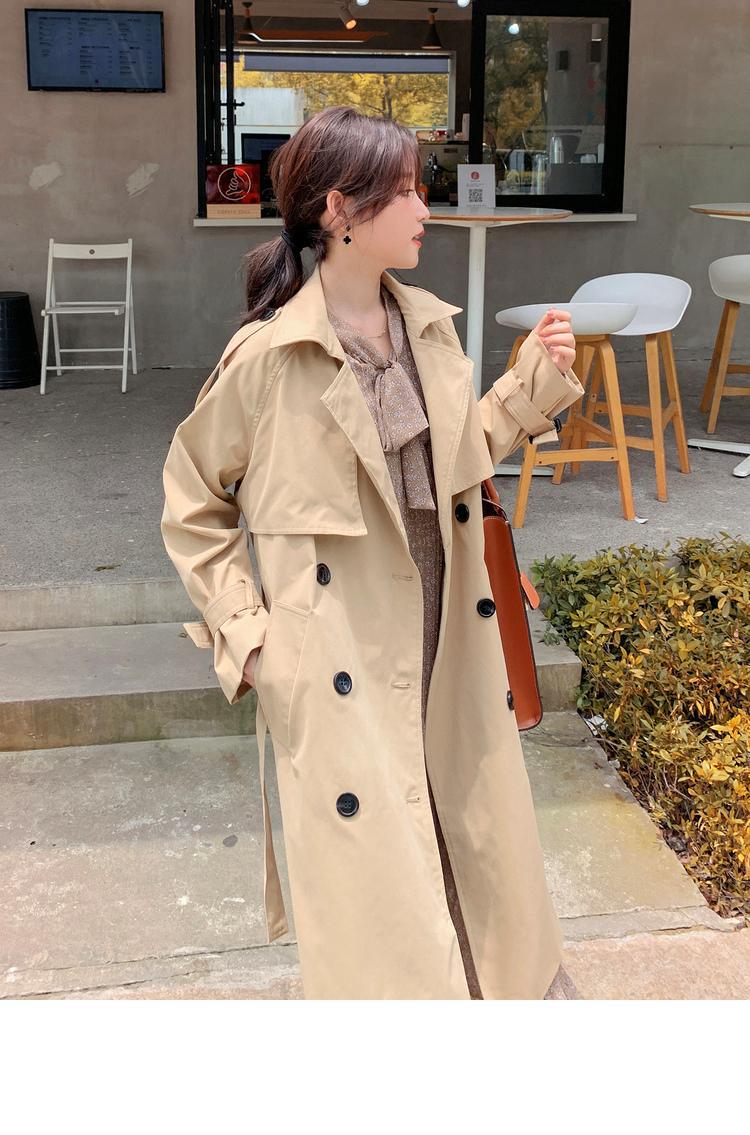 今年流行风衣女中长款2020年新款垂感高端大气过膝赫本风气质外套
