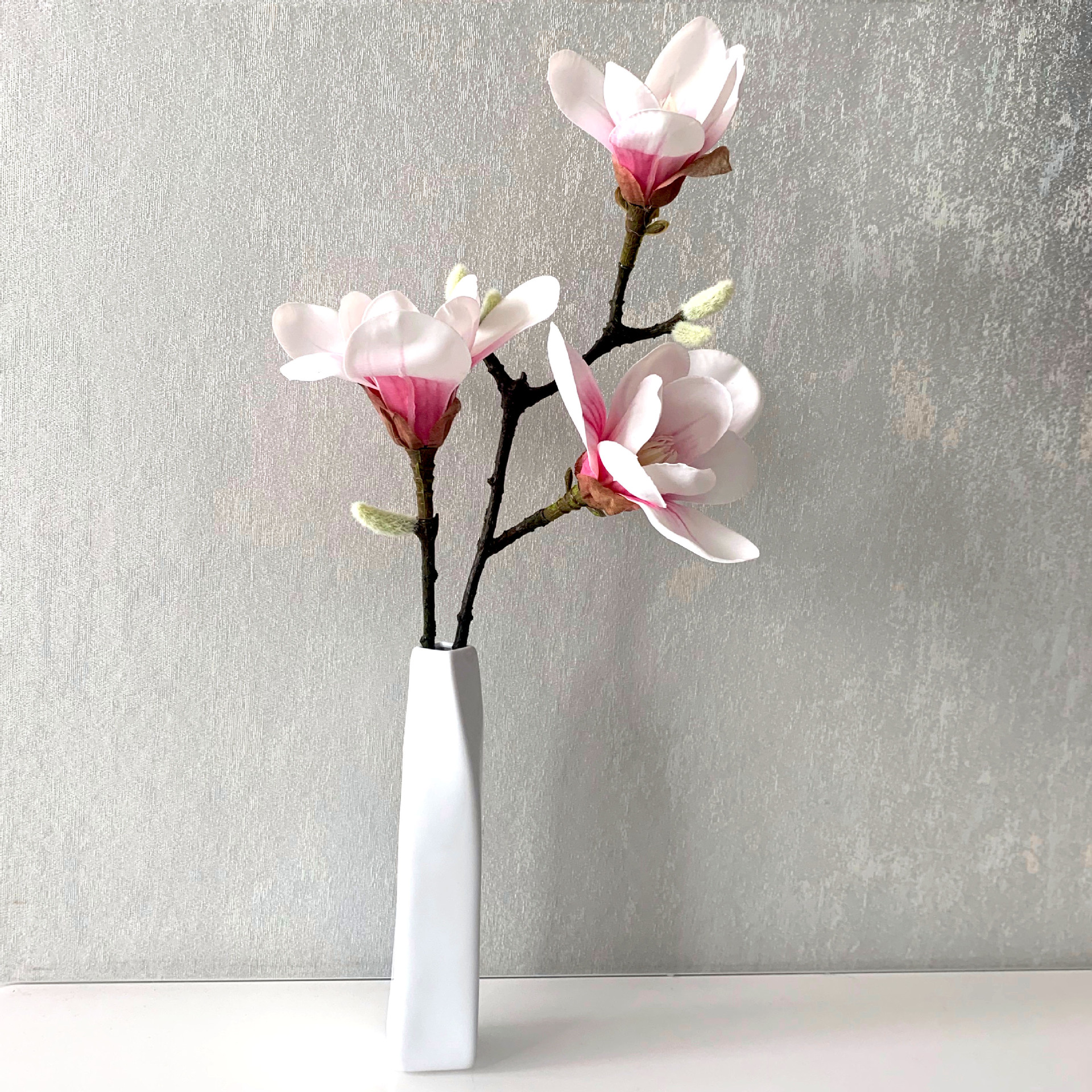 仿真 白玉兰玉兰花 婚庆花短支3花假花花艺插花家居装饰搭配摆件