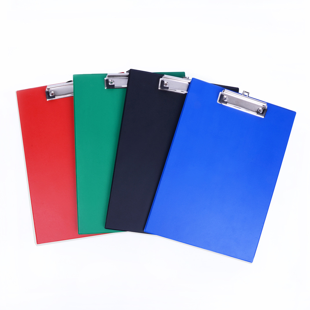 Factory Wholesale Pvc Sheepskin File Flat Clip A4 Single-Sided Storage Clip File Binder Student Writing Pad