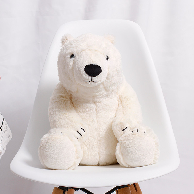 New Simulation Polar Bear Plush Toy Custom Cute Bear Pillow Doll Mascot Big Doll Wholesale