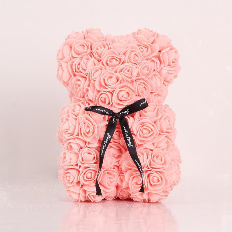 25cm Eternal Rose Bear Creative Foam Rose Gift Box Gift Birthday Gift Huggy Bear Doll