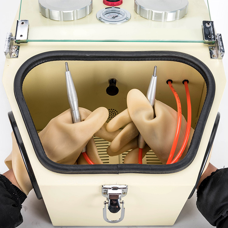 牙科双笔式喷砂机技工喷砂设备口腔修复烤瓷牙双罐喷砂打磨机