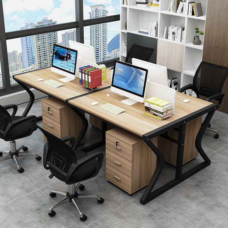 职员办公桌椅组合四人位办公家具台式电脑桌椅屏风办公桌卡位定制