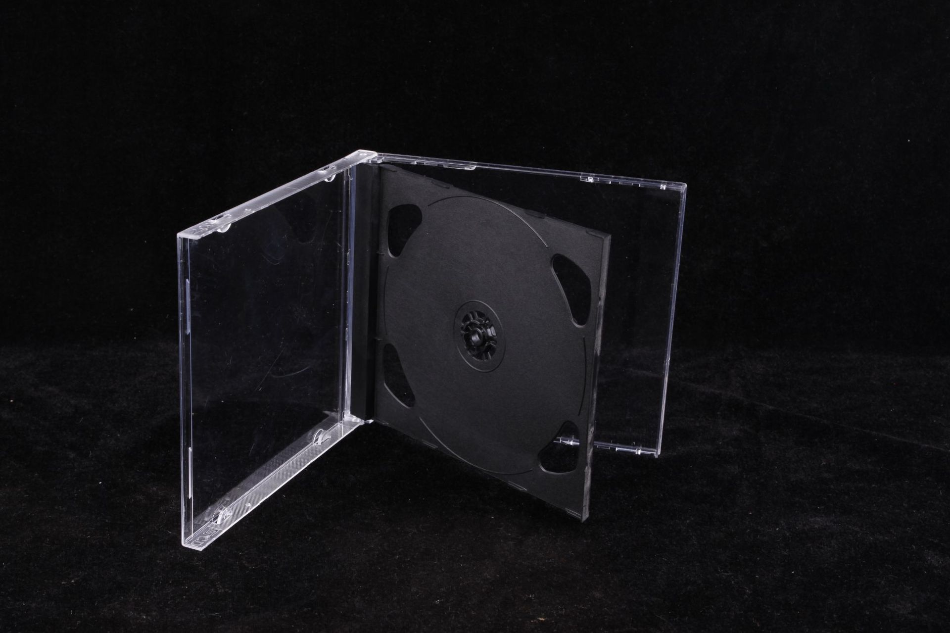 07cd光盘盒 碟片包装盒 唱片盒 白单 透明光碟盒 黑底cd壳