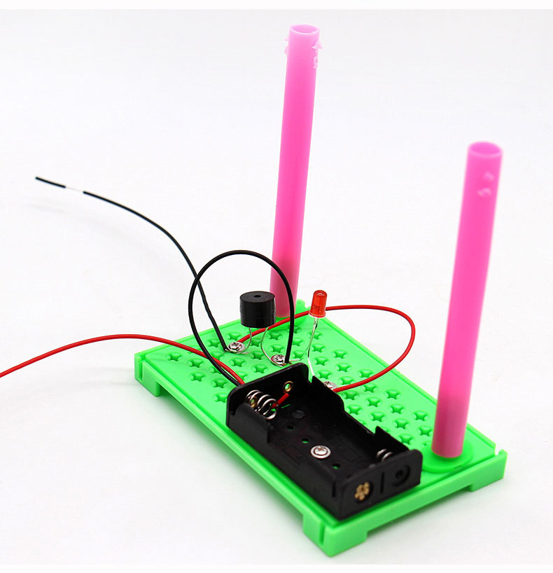 小学生趣味导电实验声光电穿越火线科技小制作手工课培训玩具器材