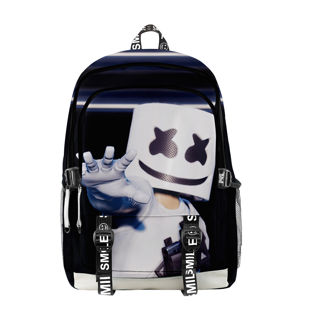 厂家新品 棉花糖 marshmello周边系列旅行出游学生课堂书包旅行包