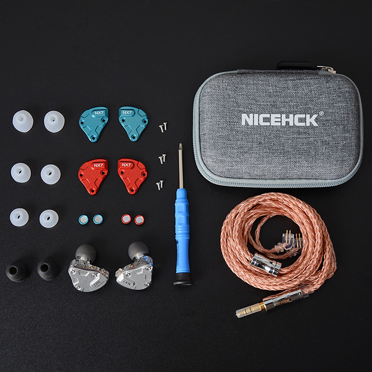 nicehck-nx7pro入耳式单边7单元4动铁碳纳米管双动圈压电陶瓷单元