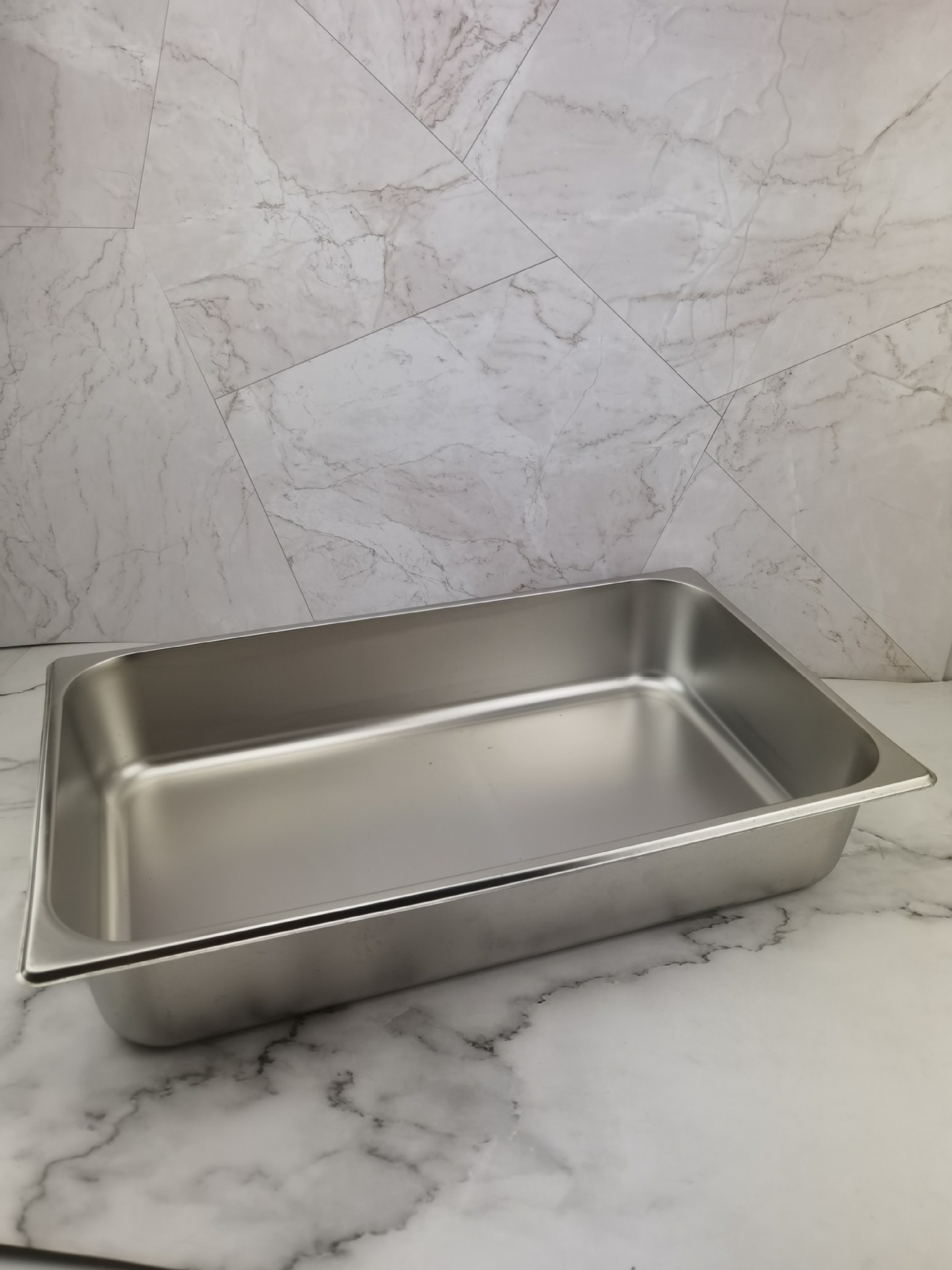 不锈钢份数盆食堂自助餐带盖食物盆不锈钢方盆长方形份数盘