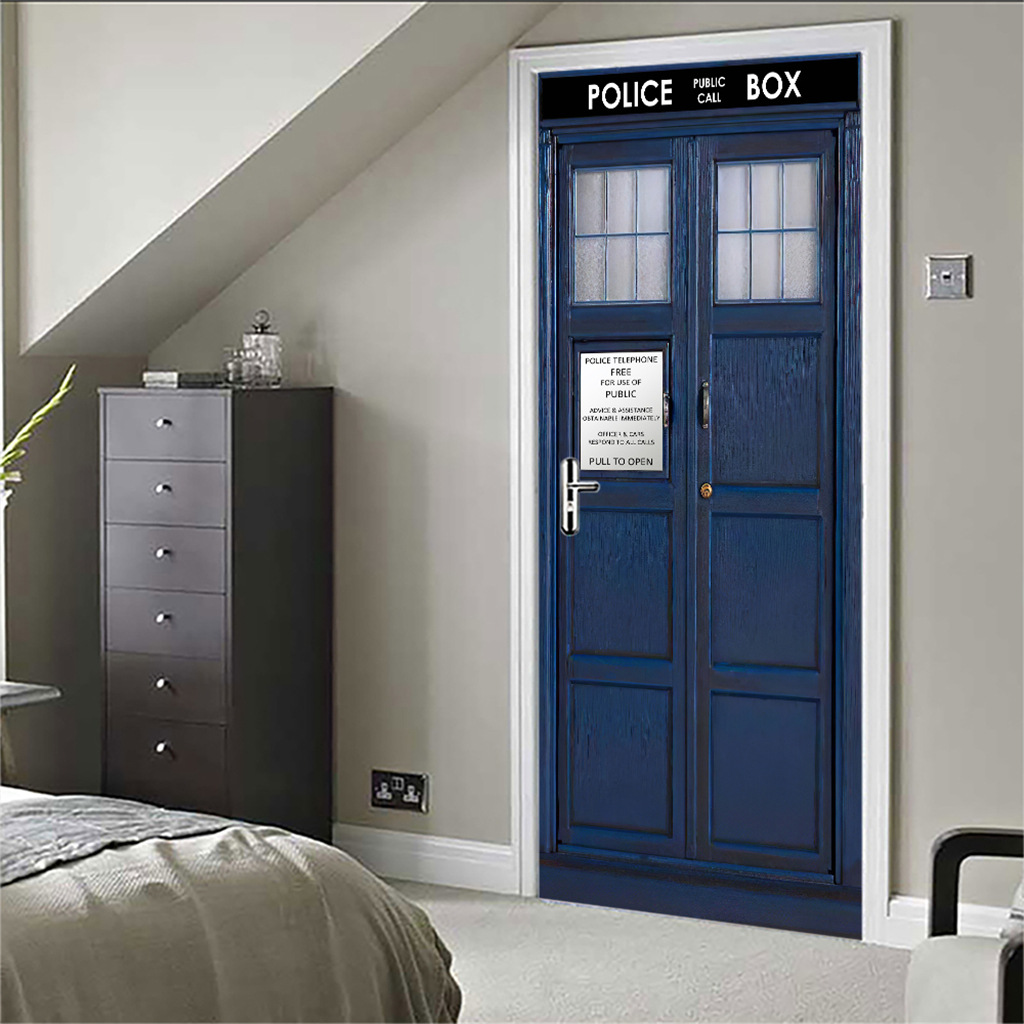 复古pvc简约自粘易拆学校学生宿舍玻璃贴门贴仿真立体精选门贴