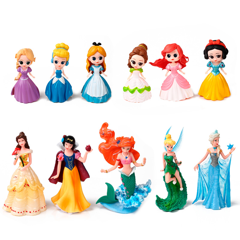 美人鱼贝贝装饰公仔公主摆件烘焙蛋糕儿童女孩甜品生日插牌配件