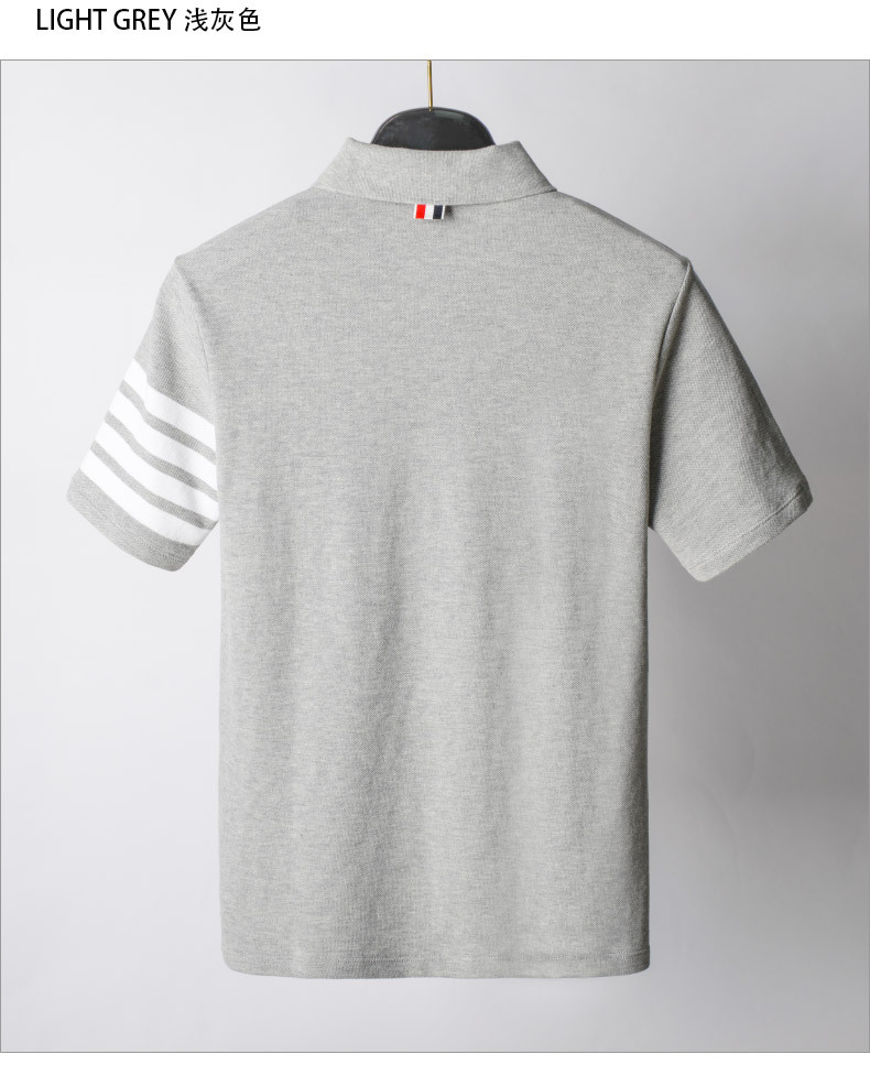 thom boeager夏季短袖polo衫潮流商务休闲男式保罗衫tb翻领t恤