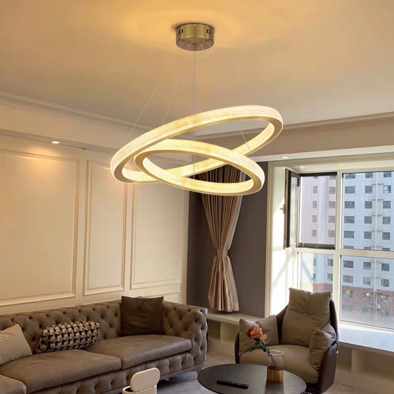Post-Modern Minimalist Creative Personality Living Room Restaurant Lamps Villa Hotel Study American Light Luxury Acrylic Chandelier