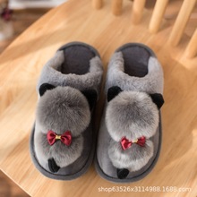 冬季加绒加厚棉拖鞋女居家保暖鞋加厚鞋底一件代发