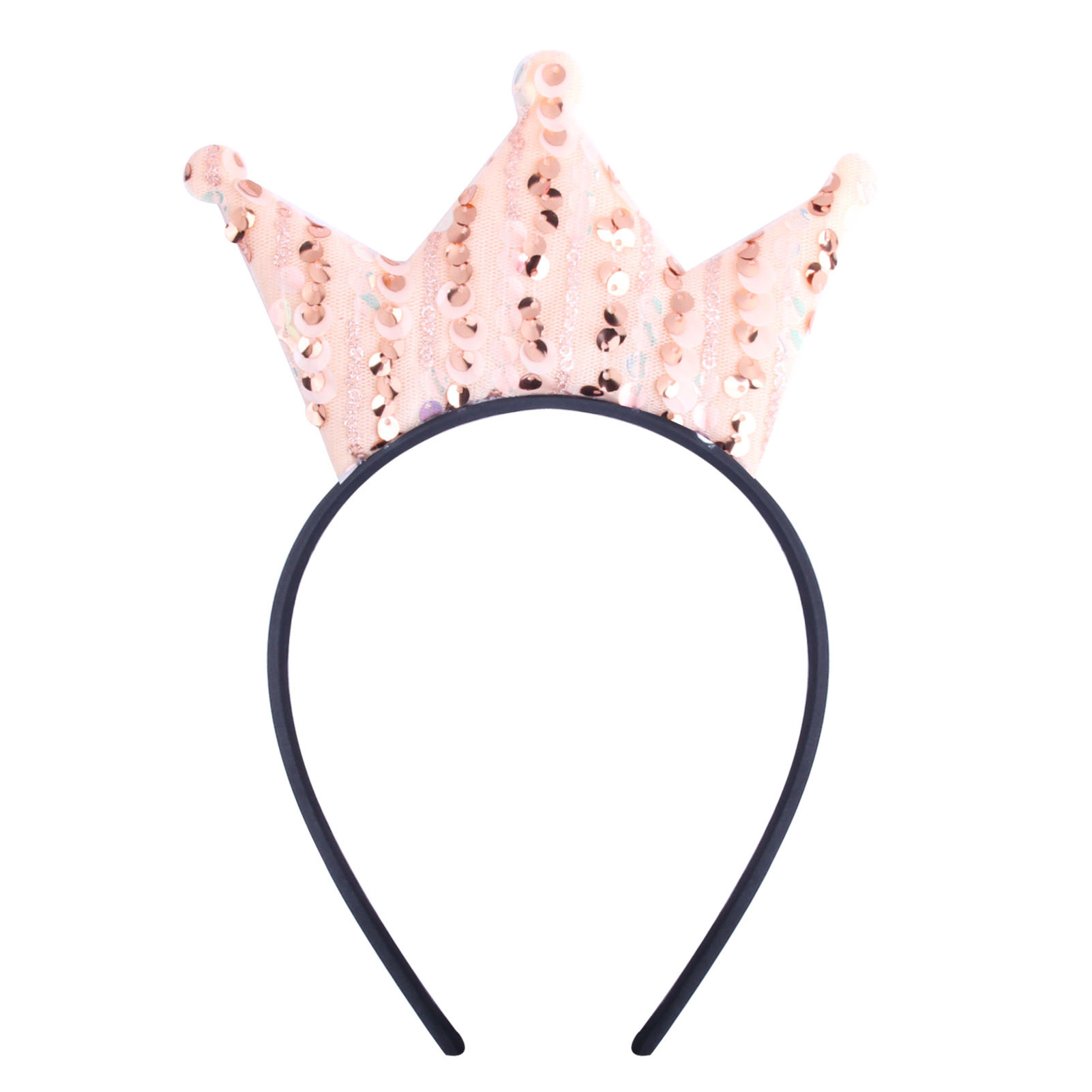 Xinqi Cross-Border Amazon Headband Wholesale Children's Crown Birthday Cartoon Cute Sequin Fabric Accessory Headband