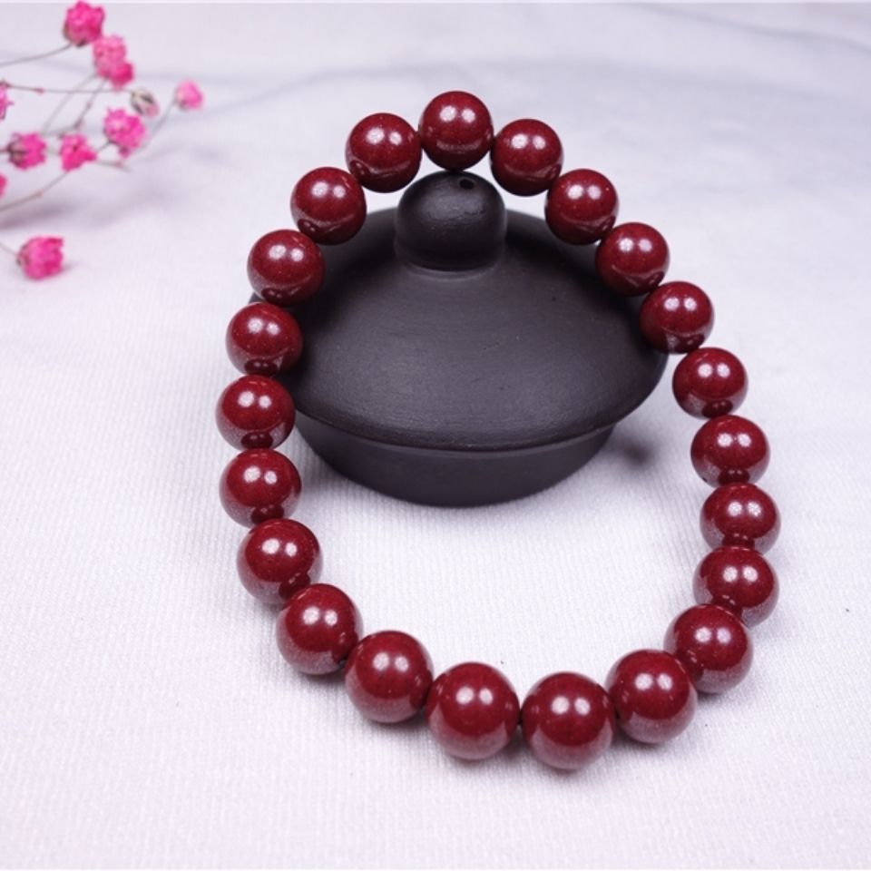 原矿石朱砂高纯紫金帝王砂手串晶体砂本命年男女款