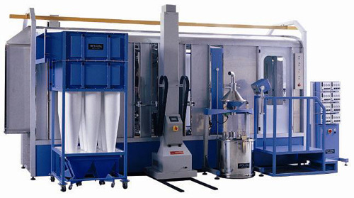 伸缩式移动喷漆房;水帘喷漆台;粉尘回收机;中央除尘设备;静电喷塑机