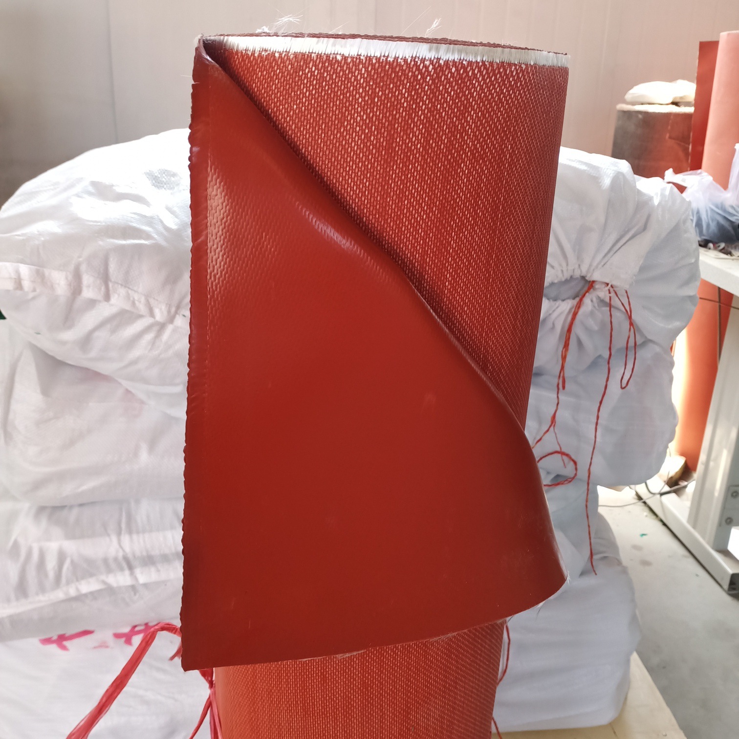 批发定制挡烟防火布空调软连接垂壁挂布玻璃纤维电焊防火挡烟垂布