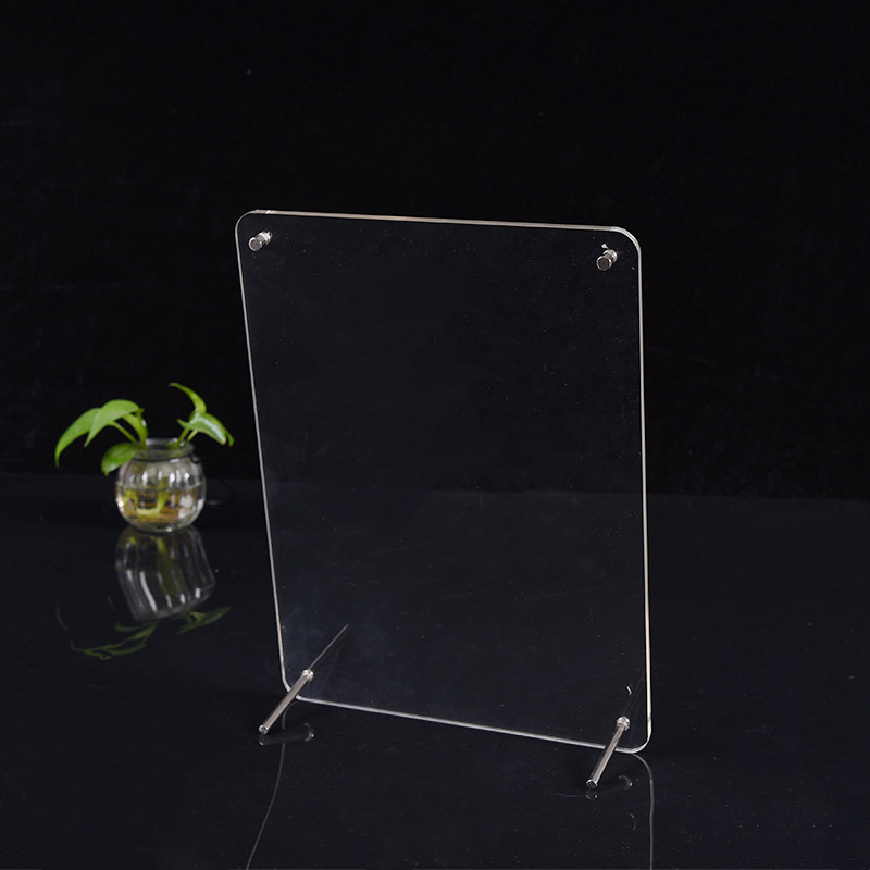 亚克力台卡定制透明广告牌展示牌桌牌相框架双面有机玻璃台卡定做-阿