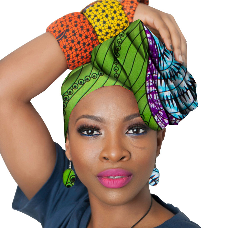 非洲特色民族头巾非洲裹头巾发带和耳环套装跨境货源亚马逊wish