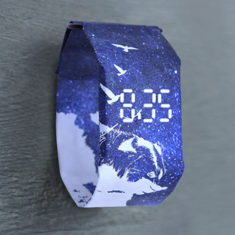 抖音爆款新型纸手表 新潮简约防水智能纸手表