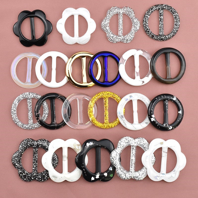 卡扣式寝室衣扣锁扣学生丝带衣服扣环韩版打结黑色拆卸扣圈衬衫围