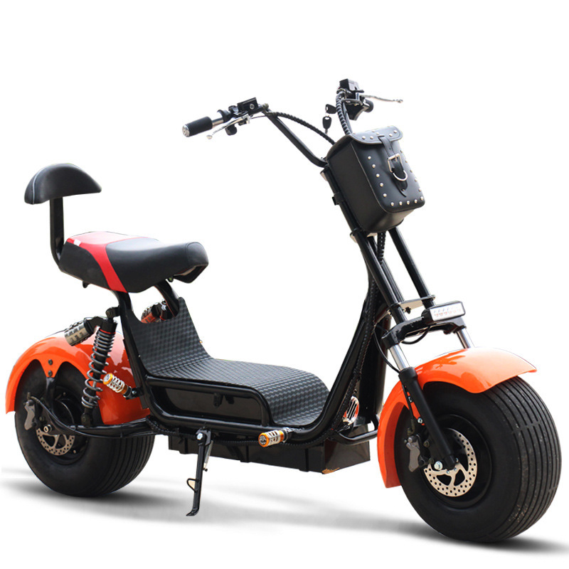 厂家热销哈雷车哈雷摩托靠背款情侣2轮电动车代步电瓶车锂电